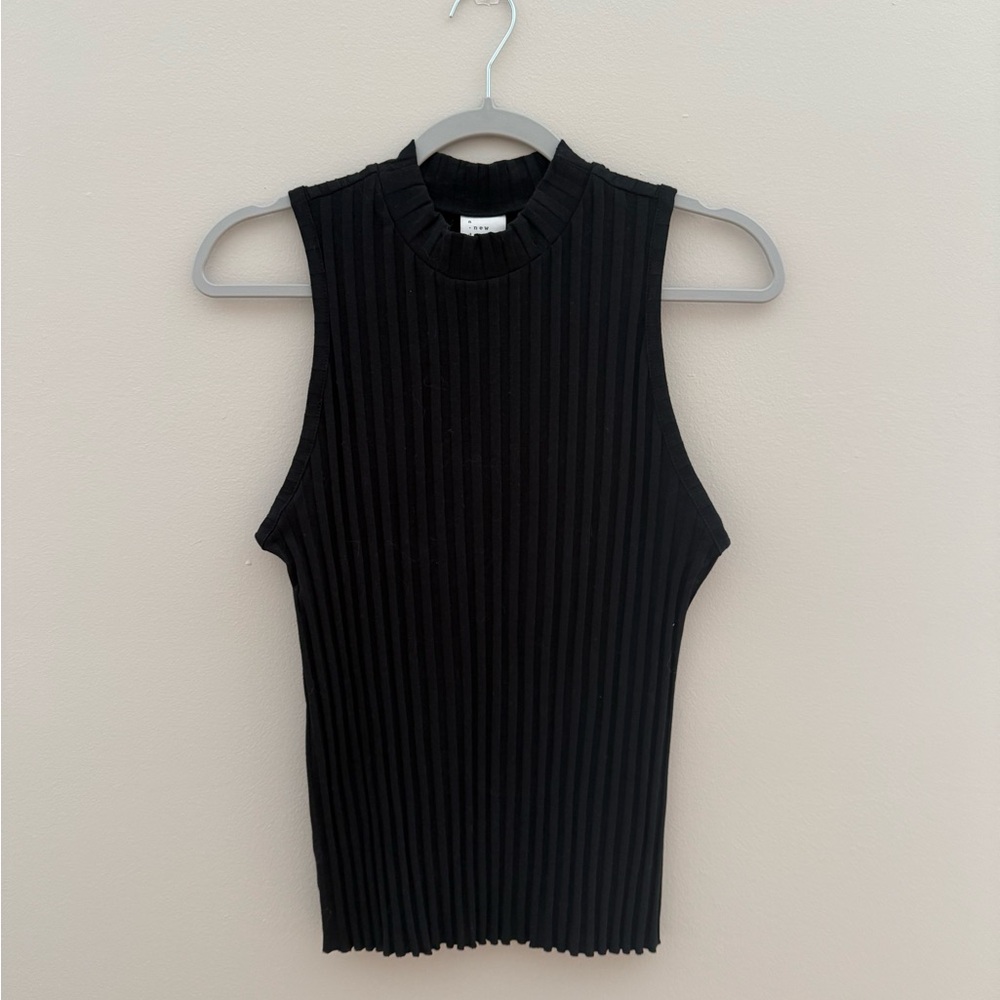 A new day mock neck black top
